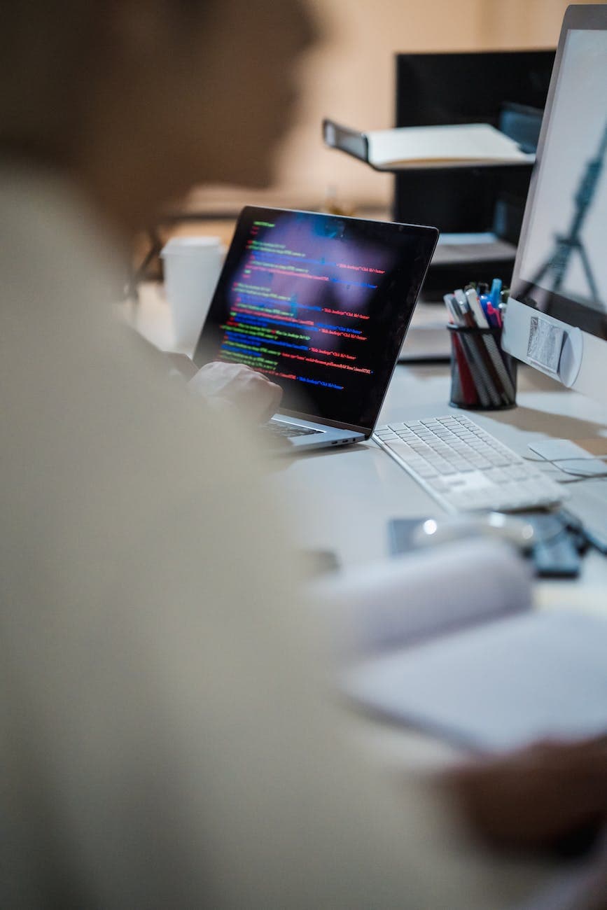 Worker looking at a screen